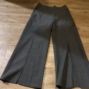 Epoque Evolution Cropped Front Slit Boot Cut Gray Dress Pant
